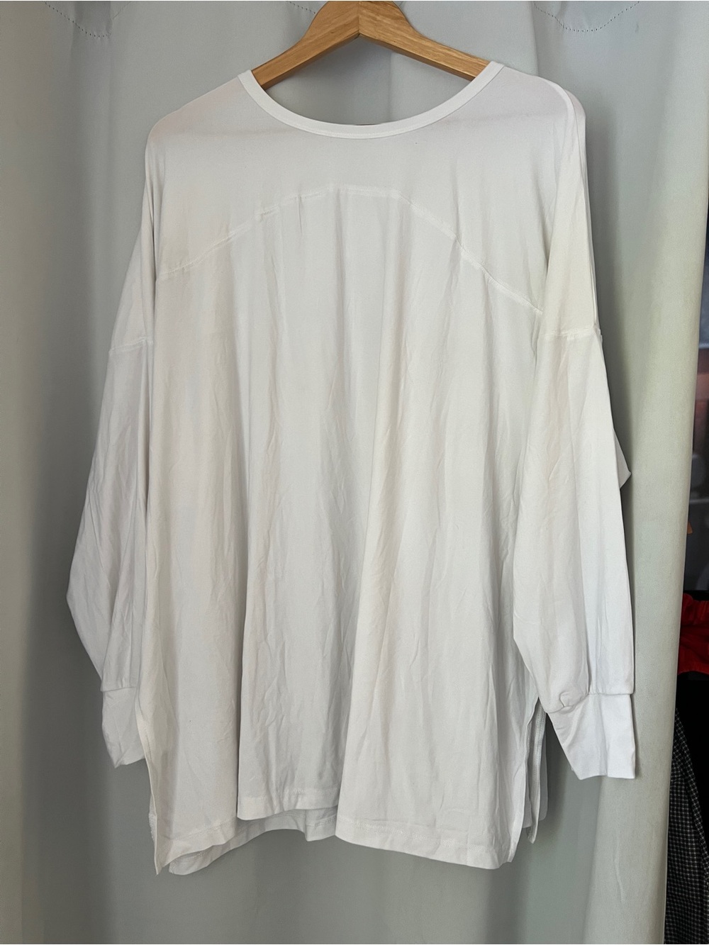 Old Navy White Long-Sleeve Crewneck Shirt